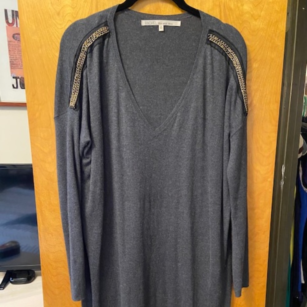 Long Sleeve Rachel Roy Grey Sweater Dress